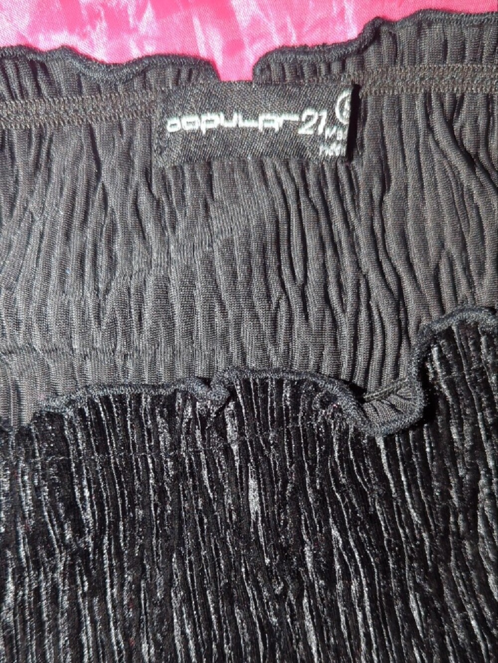 Off-Shoulder Black Ribbed Mini Dress - Picture 3 of 5